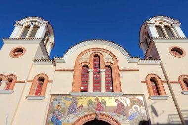 Yunanistan 'ın Girit adasındaki Agios Nikolaos kasabası. Yunan Ortodoks Kilisesi.