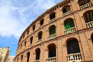 Valencia, İspanya. İspanyol tarihi - boğa ringleri arenası. Valencia Meydanı..