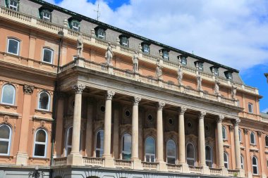 Budapeşte 'deki Buda Kalesi. UNESCO 'nun Avrupa' daki Dünya Mirası Alanı.