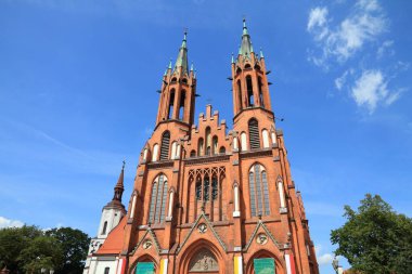 Bialystok şehri, Polonya - dini mimari. Podlaskie bölgesi. Kutsal Bakire Meryem Katolik Katedrali.
