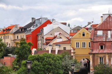 Lublin, Polonya 'da şehir. Eski şehir mimari manzarası.