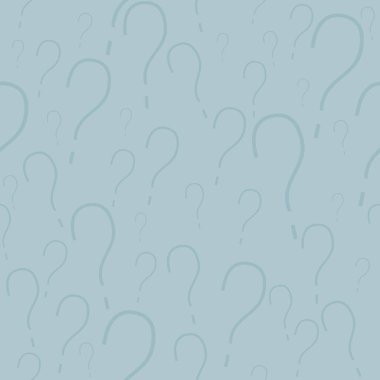 Soru işaretleri ince, pürüzsüz desen. Çevrimiçi araştırma ya da sınav için vektör soru arkaplanı. Gri renk.