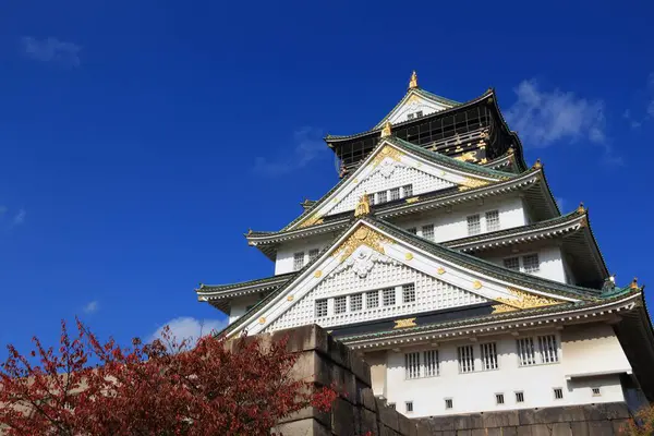 Osaka Kalesi, Japonya. Japon Kalesi. Japon mimarisi simgesi.