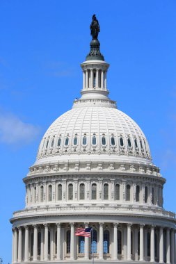 ABD Ulusal Meclisi. Washington DC 'de bir Amerikan simgesi. Birleşik Devletler Kongre Binası.