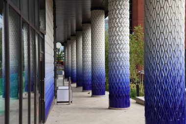 CROYDON, UK - JULY 8, 2024: Architecture detail of Enclave Croydon apartment building in Greater London, UK. clipart