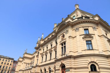 Polonya Krakow şehir. Juliusz Slowacki tiyatro - Barok dönüm noktası. Polonya kültür.