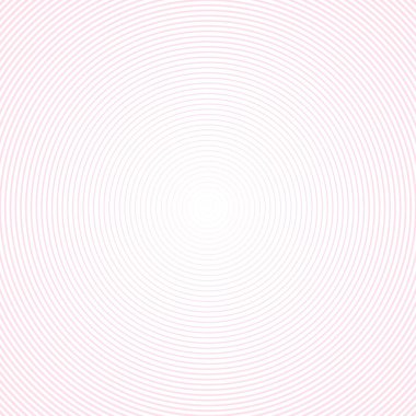 Eşmerkezli daire vektör şablonu. Sosyal medya içeriği arka planı ya da poster tasarımı için dinamik halka deseni. Beyaz arkaplanda pembe.