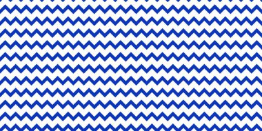 Zigzag çizgileri kusursuz vektör deseni. Normal zikzak dokusu. Geometrik klasik moda süsü. Sembol zikzak çiziyor. Mavi beyaza.