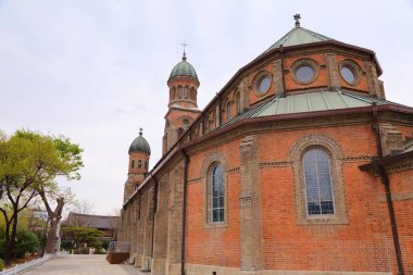 Jeondong Cathedral - important Catholic church in Jeonju city, South Korea. clipart