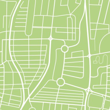 Şehir haritası vektör çizimi. Şehir haritası geçmişi. Şehir yolu ağ vektör deseni yeşil ve beyaz.