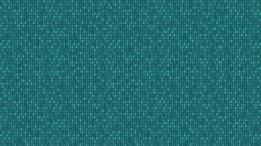 İkili bilgisayar dijital kodu. Kusursuz kod akışı vektör arkaplanı. Teknik kalıp 01 dijital kod turkuaz mavi doku.