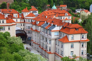 Çek Cumhuriyeti 'nin Prag' ın Podoli ilçesinde tarihi doğum hastanesi binası.