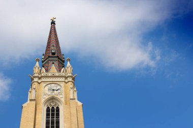 Novi Sad şehir simgesi, Sırbistan. Mary Katolik Kilisesi (Crkva imena Marijinog).