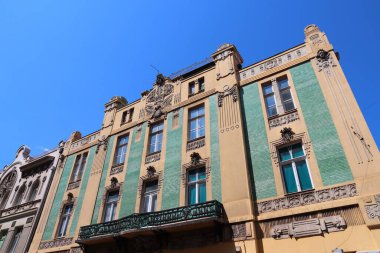 Belgrad şehir mimarisi sokak manzarası. Sırbistan 'ın başkenti.