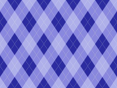 Argyle texture. Blue argyle vector pattern. Seamless retro clothing print design. Argyle background. clipart