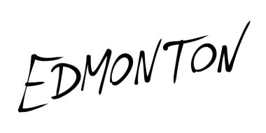 Edmonton City el yazısı. El yazısıyla yazılmış metin işareti.