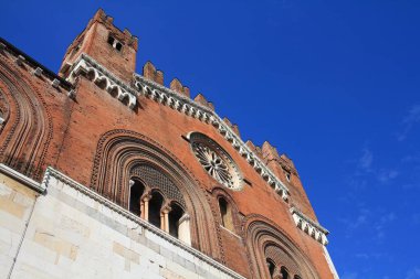 Piacenza kasabası, İtalya - Emilia-Romagna bölgesi. Palazzo Comunale, Il Gotico olarak da bilinir..