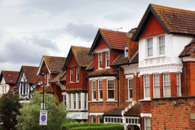 Londra 'nın güney Londra Lambeth ilçesindeki Steatham bölgesinde evler..