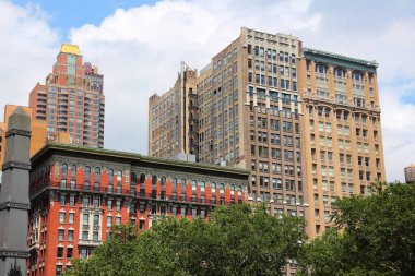 New York, Manhattan 'da Madison Square Park mimarisi.