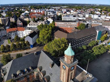 Herne kasabası, Almanya. Hava manzarası, şehir mimarisi.