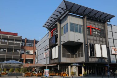 HAGEN, GERMANY - 16 Eylül 2020: Hagen City, Almanya 'daki Karree Tiyatrosu alışveriş merkezi. Hagen, Kuzey Ren-Vestfalya 'nın 16. büyük şehridir..