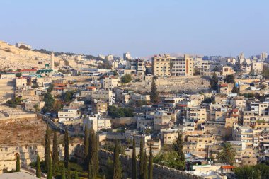 Doğu Kudüs 'te Silwan. Ağırlıklı olarak Filistin mahallesi, Siloam olarak da bilinir..