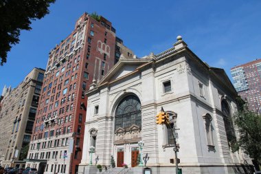 New York mimarisi. Yukarı Batı Manhattan Sokak Manzarası - Central Park Batı.