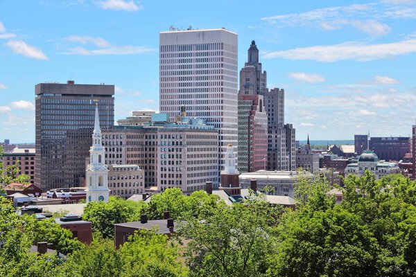 Cityscape of Providence, Rhode Island. City in New England region of the USA.