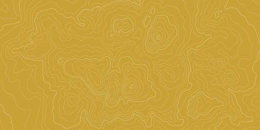 Topografik harita vektör çizimi. Hayali dağ yüksekliği çizgileri. Vintage stil topo hat haritası. Coğrafya dokusu.