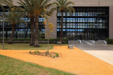 ELCHE, İspanya - 13 Nisan 2025: Miguel Hernandez Üniversitesi (Universitat Miguel Hernandez), İspanya 'nın Elche şehrinde bulunan devlet üniversitesi..