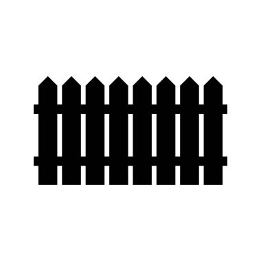 Çitlerin düz dizaynı. Basit bahçe çiti vektör illüstrasyonu.