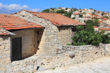 Kıbrıs - Limasol Bölgesi. lofou geleneksel köy mimarisi.