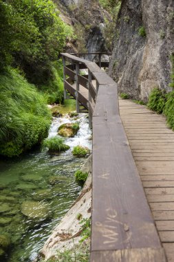 Borosa Nehri ve Cerrada de Elas yolu üzerindeki Cazorla Milli Parkı, Jan, Endülüs, İspanya