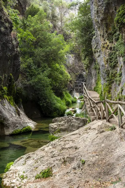 stock image Trail of the Borosa River and Cerrada de Elas route in the Cazorla National Park, in Jan, Andalusia, Spain