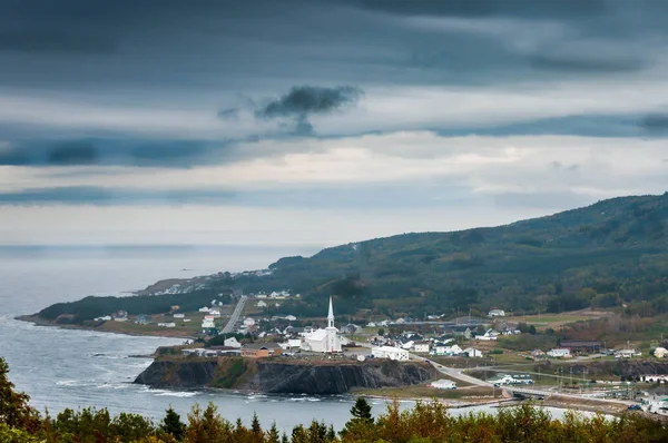 Typical Small Village Gaspe Peninsula Quebec Canada Focus Foregrouns — Stock Photo, Image