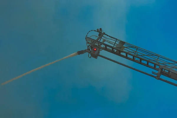 Stupňový Požár Hadicí Hasící Oheň Zemi Quebec Kanada Film — Stock fotografie