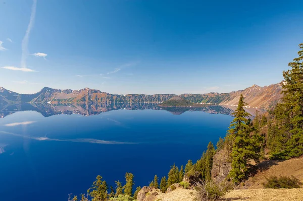 Vista Panorâmica Lago Parque Nacional Lago Crater Oregon Eua Foco — Fotografia de Stock