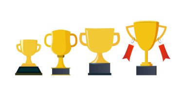 Oyun öğeleri. Altın kupa illüstrasyonu