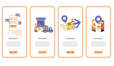 Onboarding screen ui. ecommerce concept