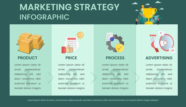 Stratégie Marketing Infographie Concept Design — Image vectorielle