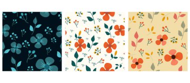 Çiçek ve bitkiler pürüzsüz desen