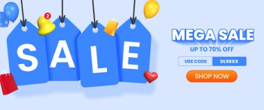 Web sitesi için büyük satış afişi şablonu