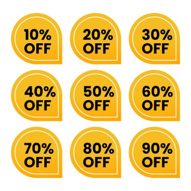İndirim etiketleri koleksiyonu. fiyat etiketi tanıtımı