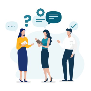 Bir grup insan bir iş projesini tartışıyor.