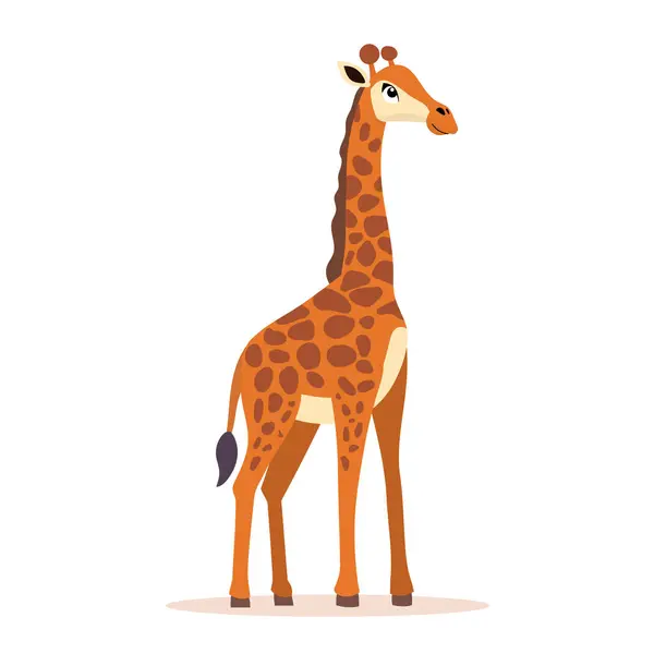 Žirafa Vektorové Kliparty Plochém Designovém Stylu Royalty Free Stock Vektory