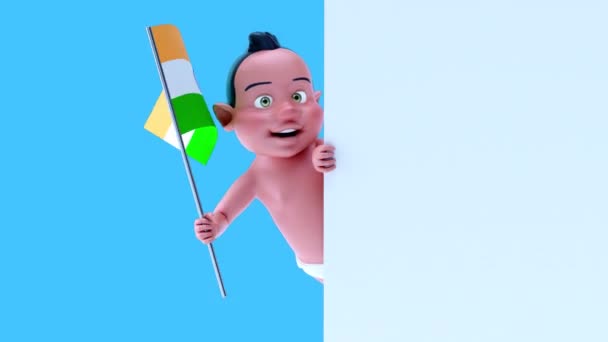 วละครการ นตลกทารกท ธงของอ นเด แอน เมช — วีดีโอสต็อก