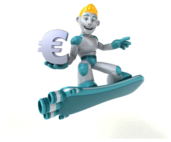 Robot Grande Con Euro Ilustración — Foto de Stock