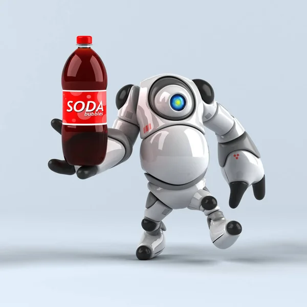 Big Robot Soda Illustration — Stock Photo, Image