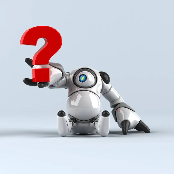 Big Robot Question Illustration — Stock Photo, Image