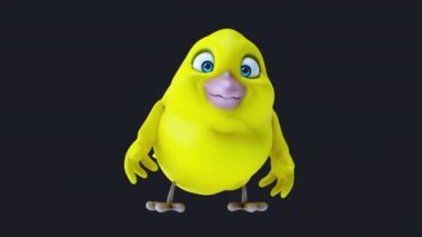 Güzel kuş çizgi film karakteri, animasyon 